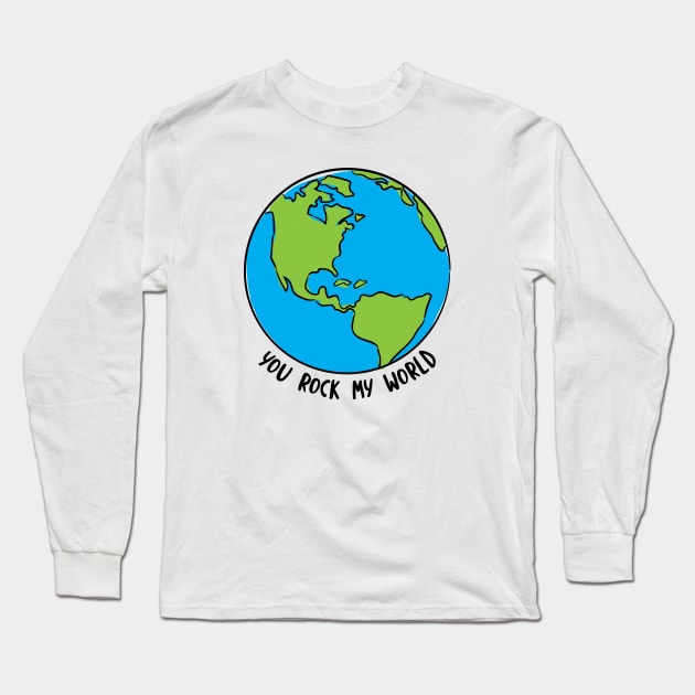 Geology Pun You Rock My World Long Sleeve T-Shirt by whyitsme